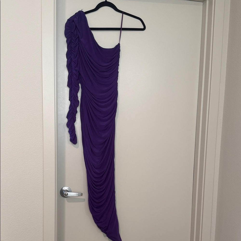 Fashion Nova One-Shoulder Purple Dress